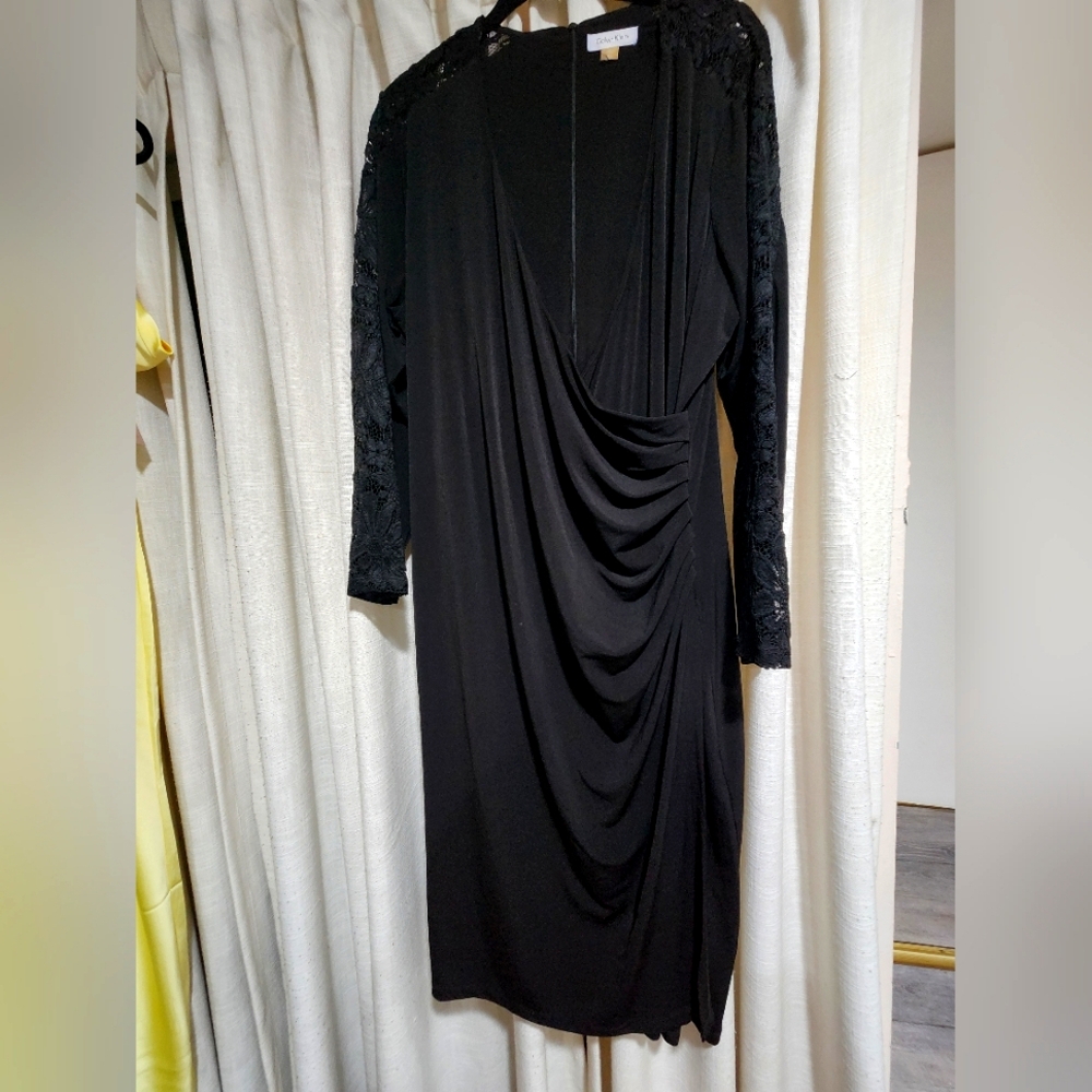Calling klein black dress plus size